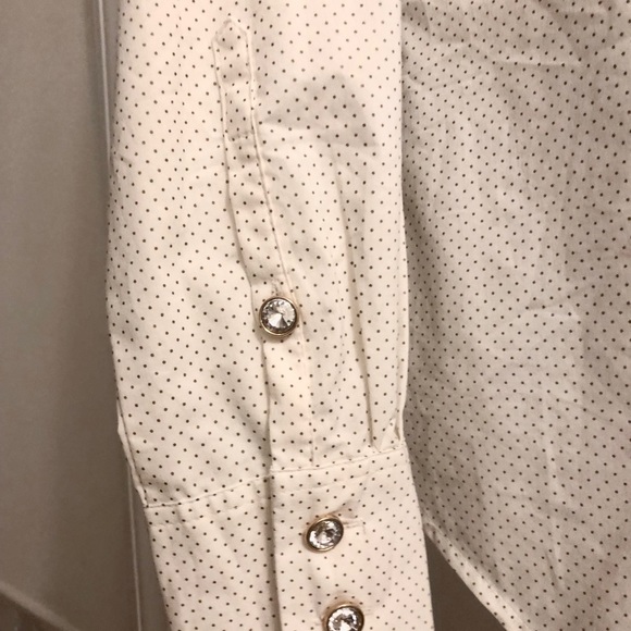 Gorgeous white blouse with gold dots - Picture 3 of 4